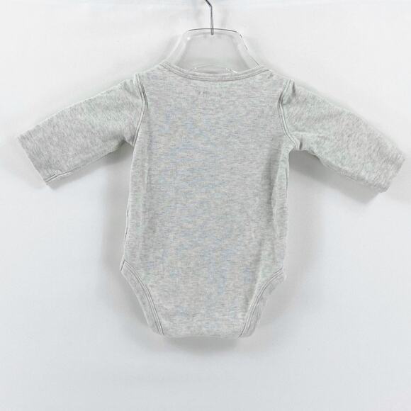 JUMPING BEANS Wild One Gray One Piece Long Sleeve Romper Onesie 3 Months - Picture 4 of 7